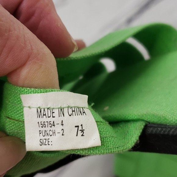 CLUB Marina Green Canvas Slip On Sandals 7.5 VGUC - Picture 6 of 12